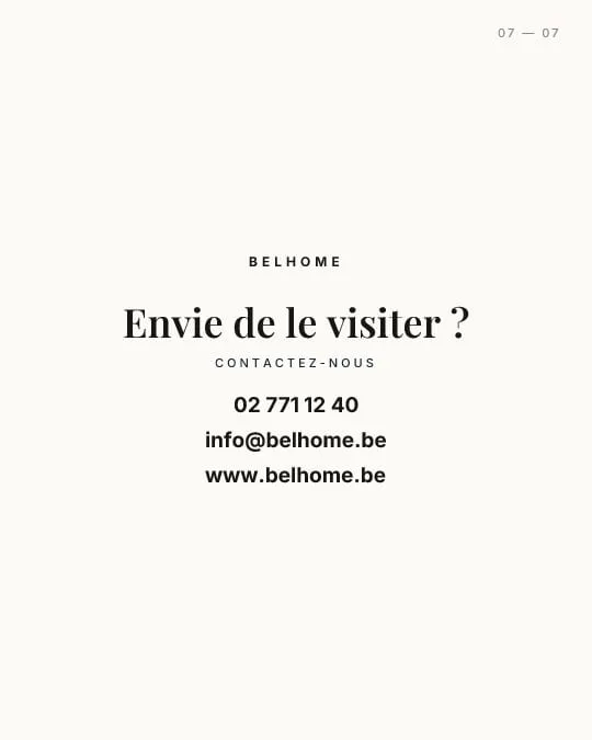 Carrousel immobilier style Magazine, slide de contact de l'agence